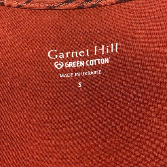 Garnet Hill Brown Leaf Print Shelby Knit Maxi Dress Sz.S - Picture 7 of 14